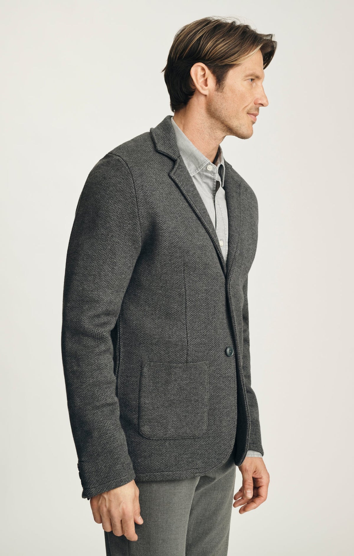 34 Heritage Double Face Blazer - Anthracite Melange-Men's Blazers-Brooklyn-Vancouver-Yaletown-Canada