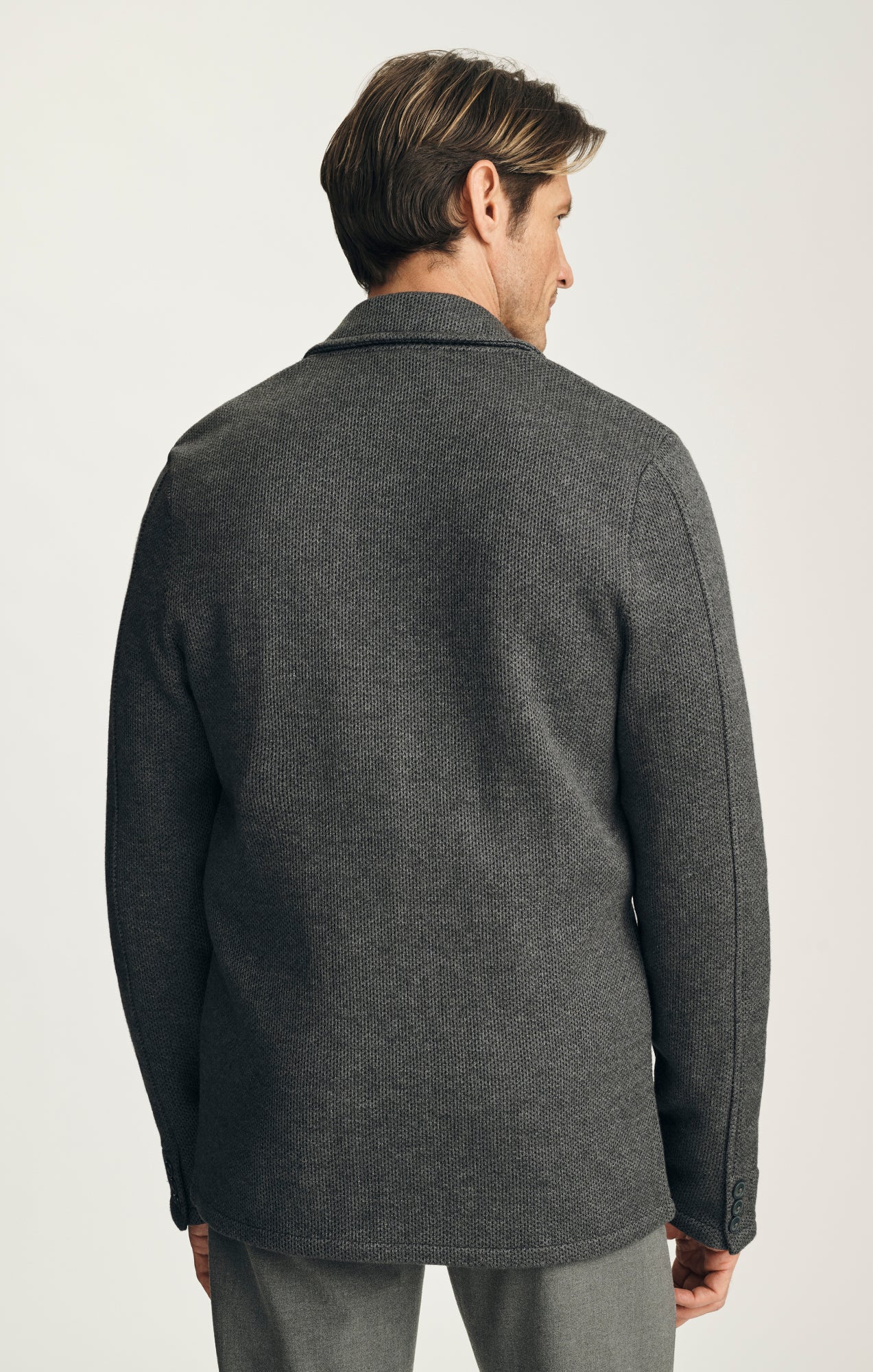 34 Heritage Double Face Blazer - Anthracite Melange-Men's Blazers-Brooklyn-Vancouver-Yaletown-Canada