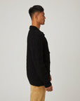 Peregrine Hudson Aran Cardigan - Black-Men's Sweaters-Brooklyn-Vancouver-Yaletown-Canada