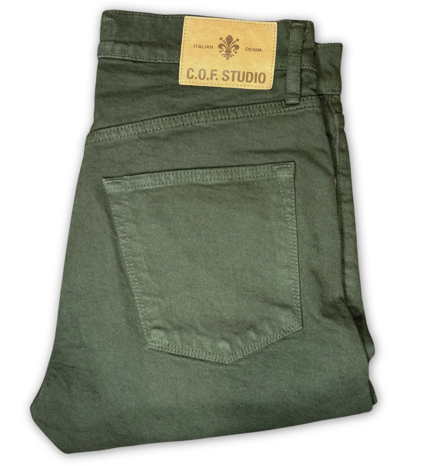 COF Studio M8 Straight Comfort Organic Ecru Olive-Men's Denim-Brooklyn-Vancouver-Yaletown-Canada
