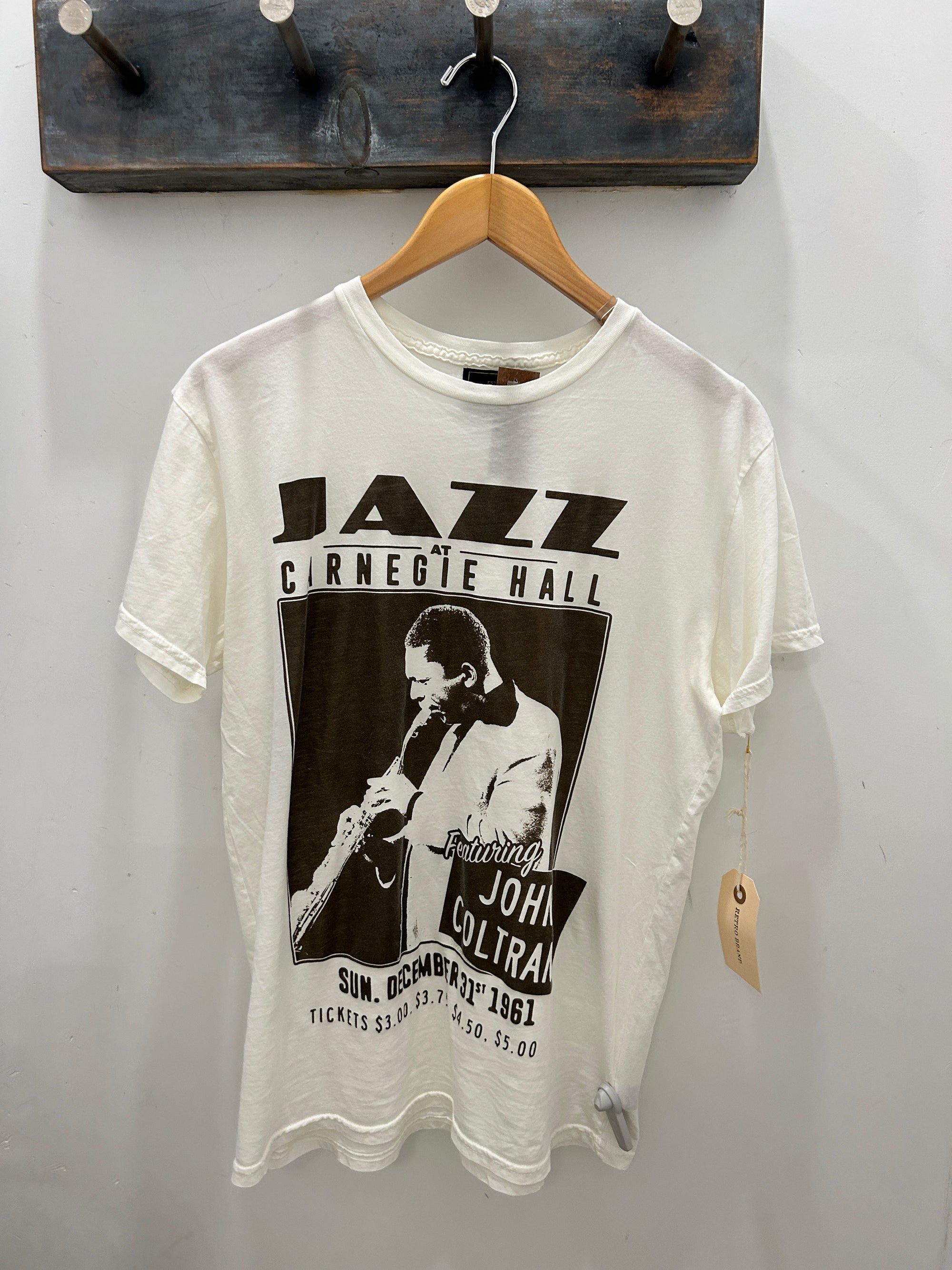 Retro Brand John Coltrane Vintage White SS23-Men's T-Shirts-Yaletown-Vancouver-Surrey-Canada
