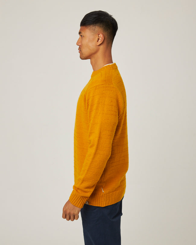 Peregrine Intercity Crew Jumper - Honey-Men's Sweaters-Brooklyn-Vancouver-Yaletown-Canada