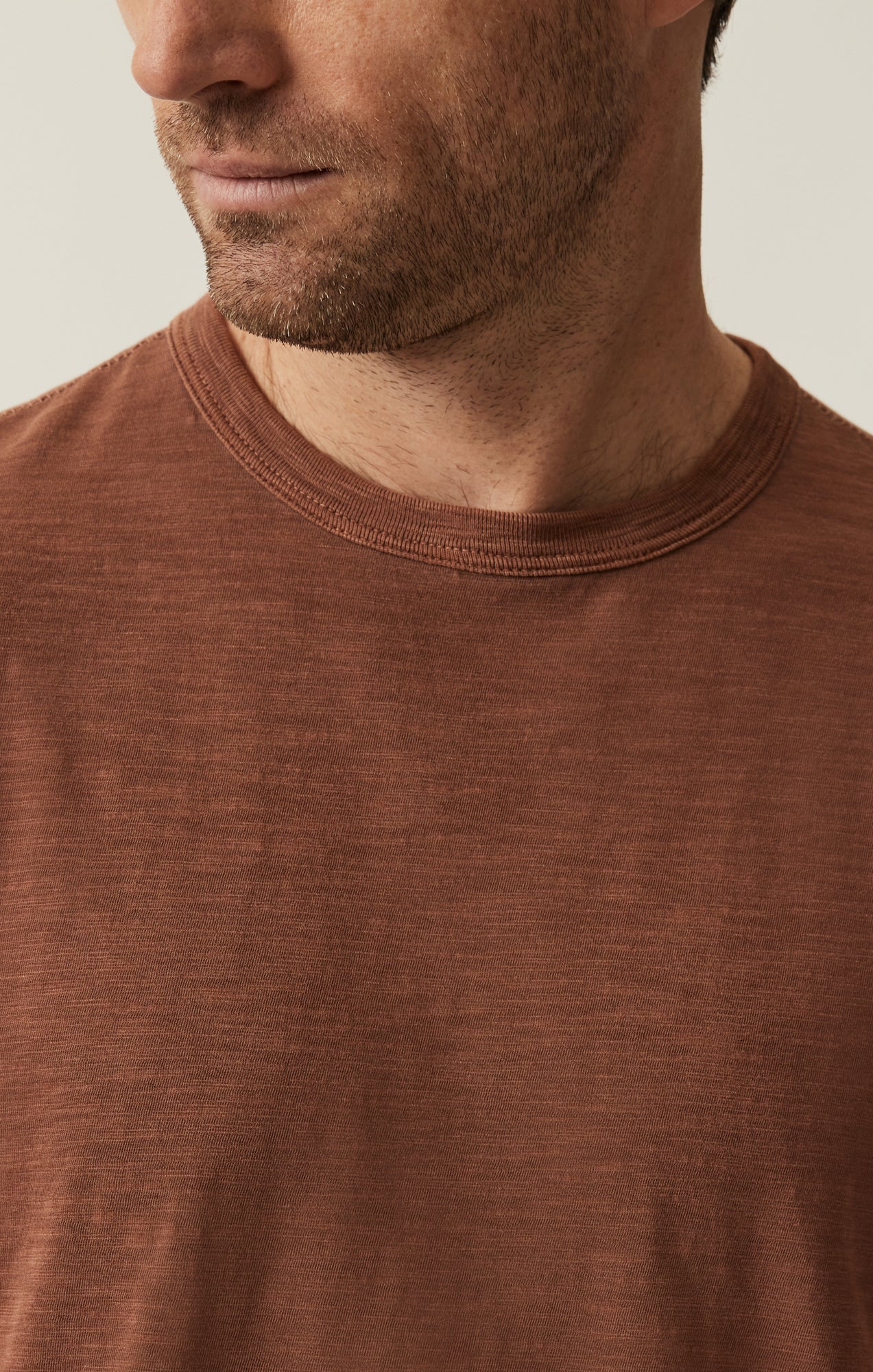 34 Heritage Slub Crew Neck T-Shirt Cinnamon-Men&#39;s T-Shirts-Brooklyn-Vancouver-Yaletown-Canada