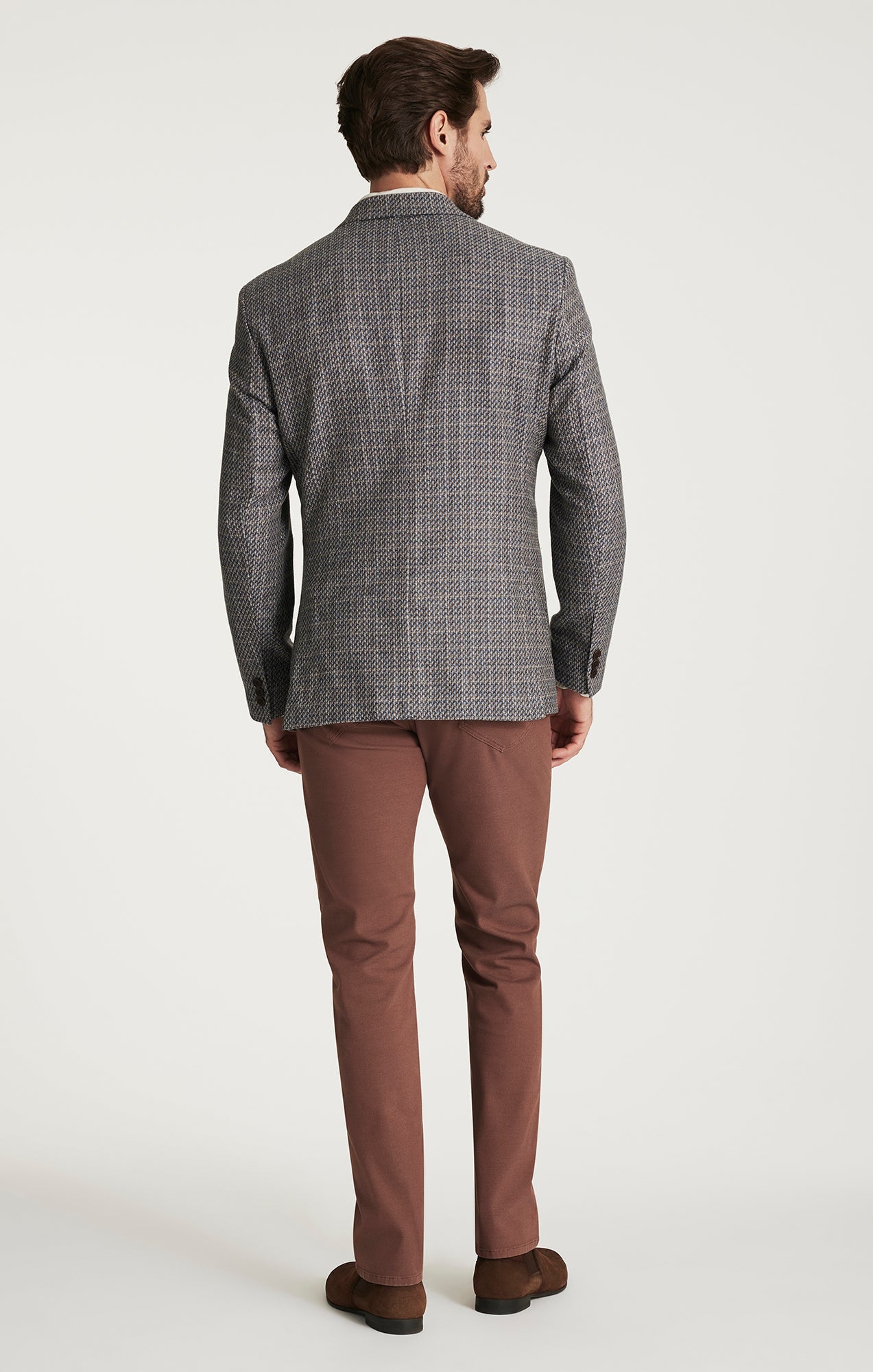 34 Heritage Matteo Mini Checked Blazer Dark Blue-Men&#39;s Blazers-Brooklyn-Vancouver-Yaletown-Canada
