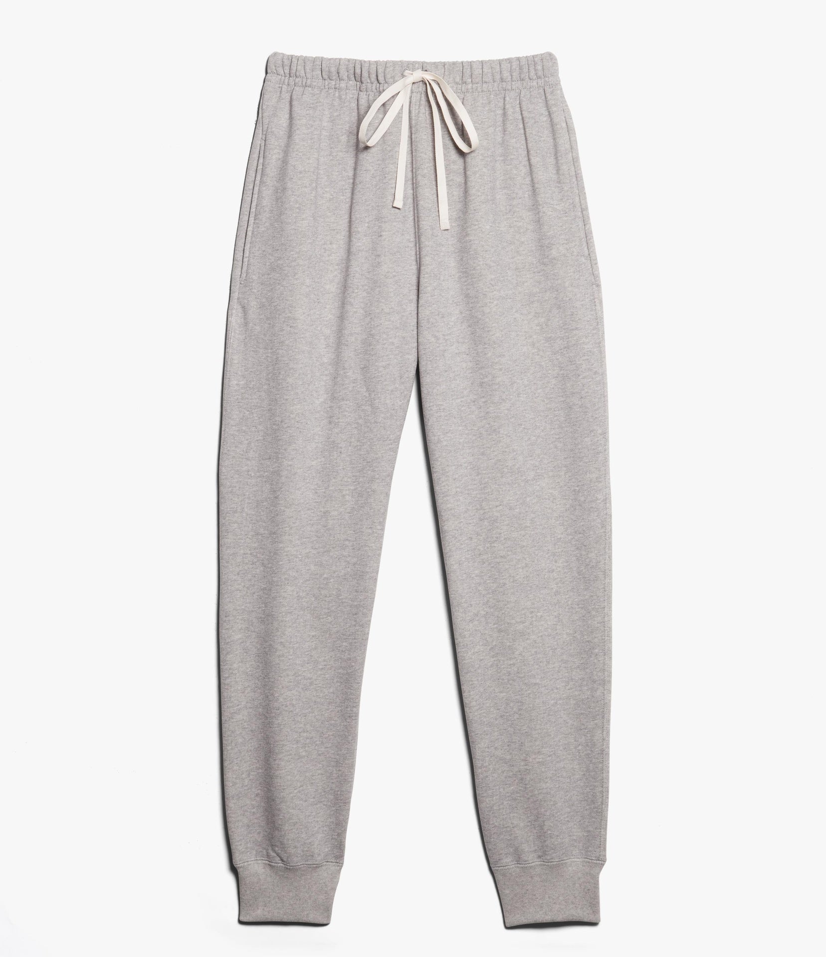 Merz Authentic Fleece Cuffed Sweatpants - Grey Melange-Men's Pants-Brooklyn-Vancouver-Yaletown-Canada