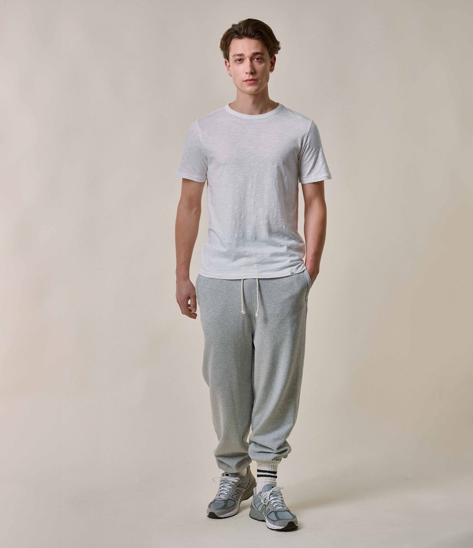 Merz Slub Pima Cotton T-Shirt - White-Men's T-Shirts-Brooklyn-Vancouver-Yaletown-Canada