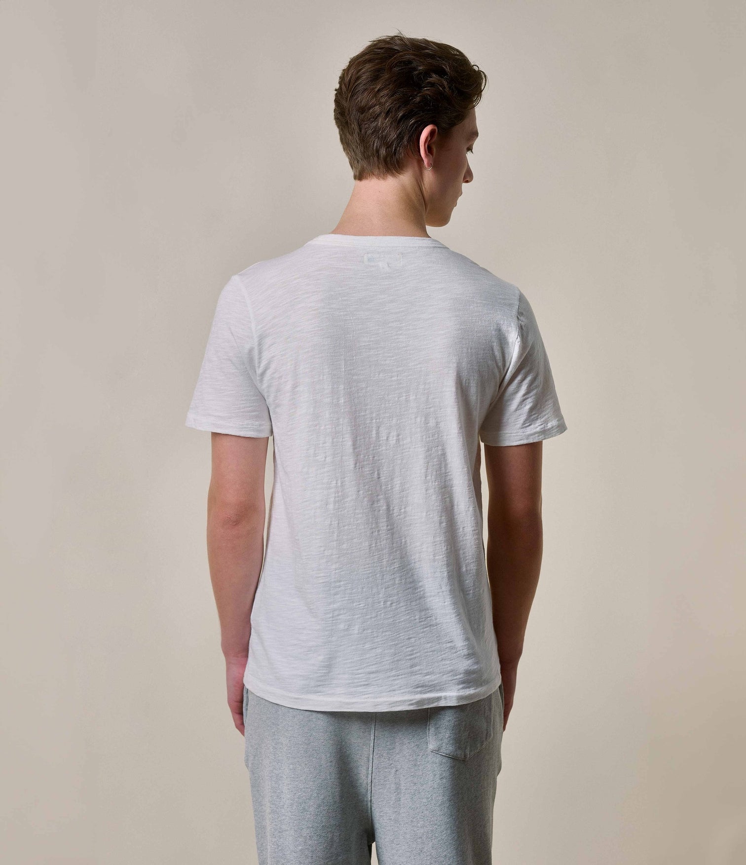 Merz Slub Pima Cotton T-Shirt - White-Men's T-Shirts-Brooklyn-Vancouver-Yaletown-Canada