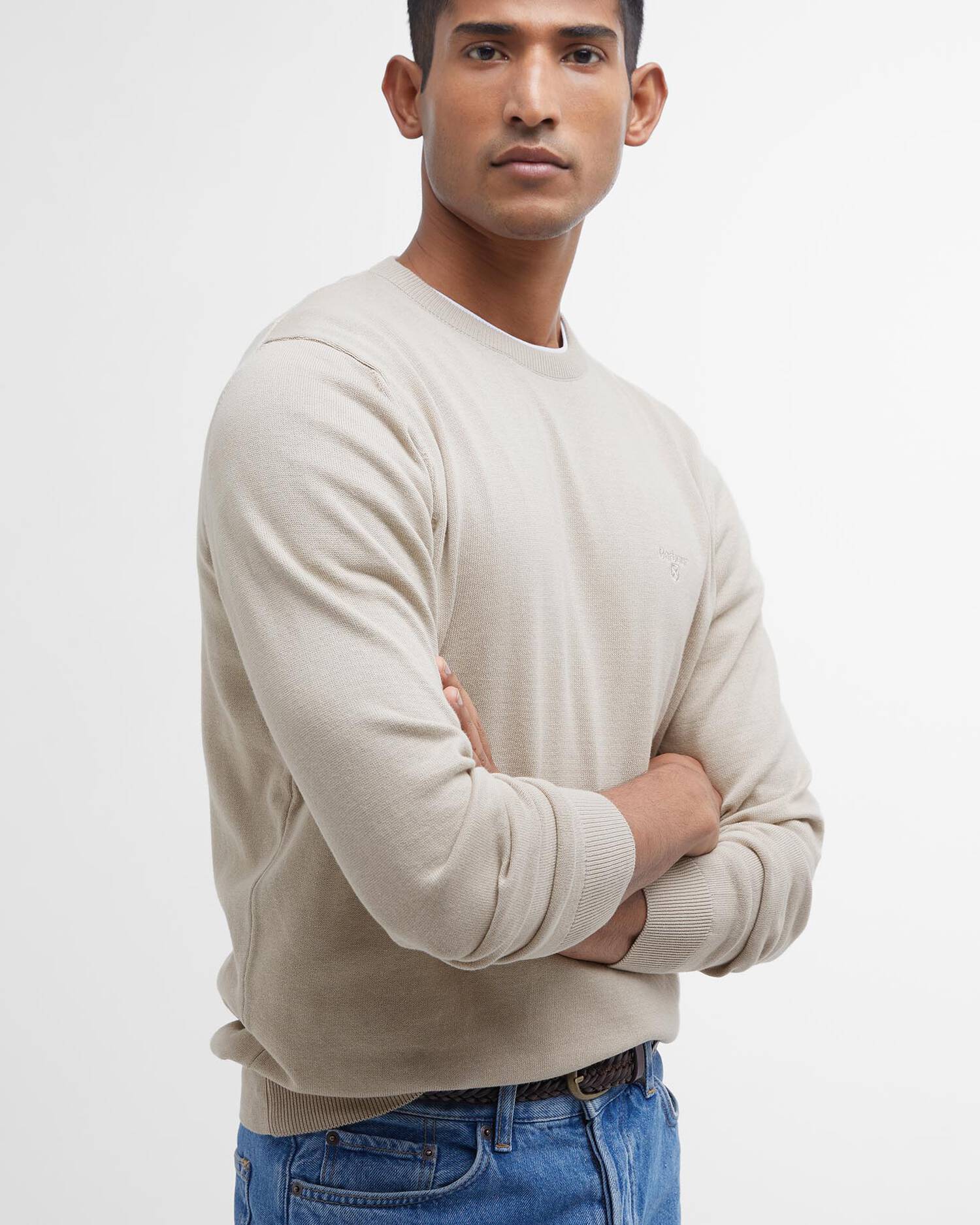 Barbour Pima Crew - Mist-Men's Sweaters-Brooklyn-Vancouver-Yaletown-Canada