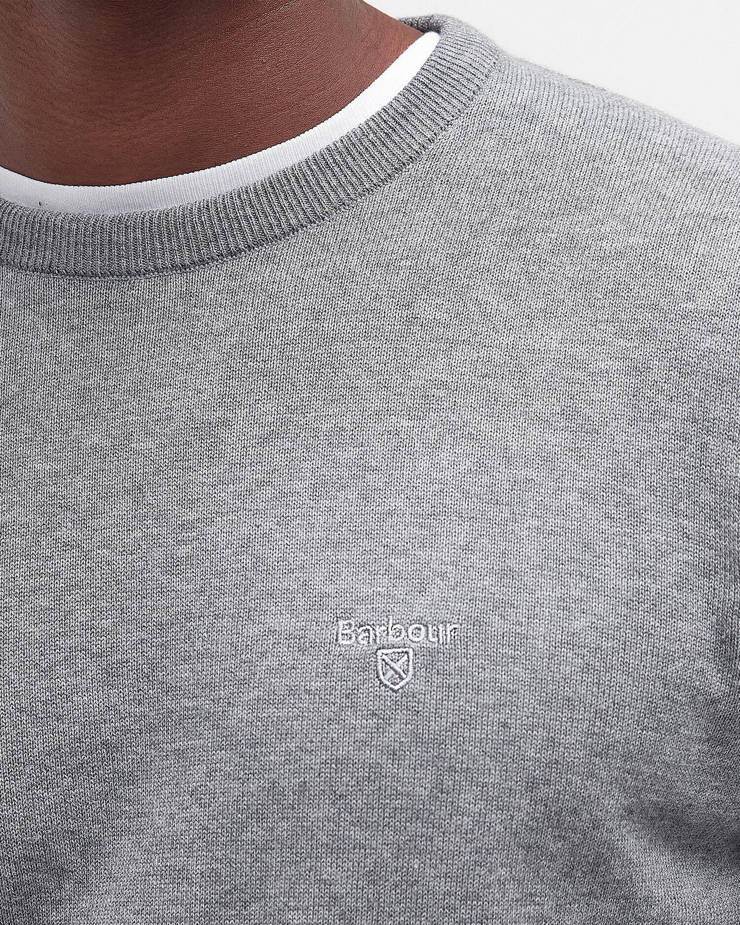 Barbour Pima Crew - Grey-Men's Sweaters-Brooklyn-Vancouver-Yaletown-Canada