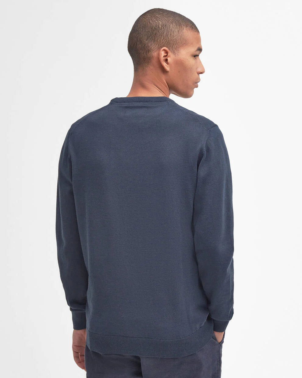 Barbour Pima Cotton Crewneck Sweater - Navy-Men's Sweaters-Brooklyn-Vancouver-Yaletown-Canada