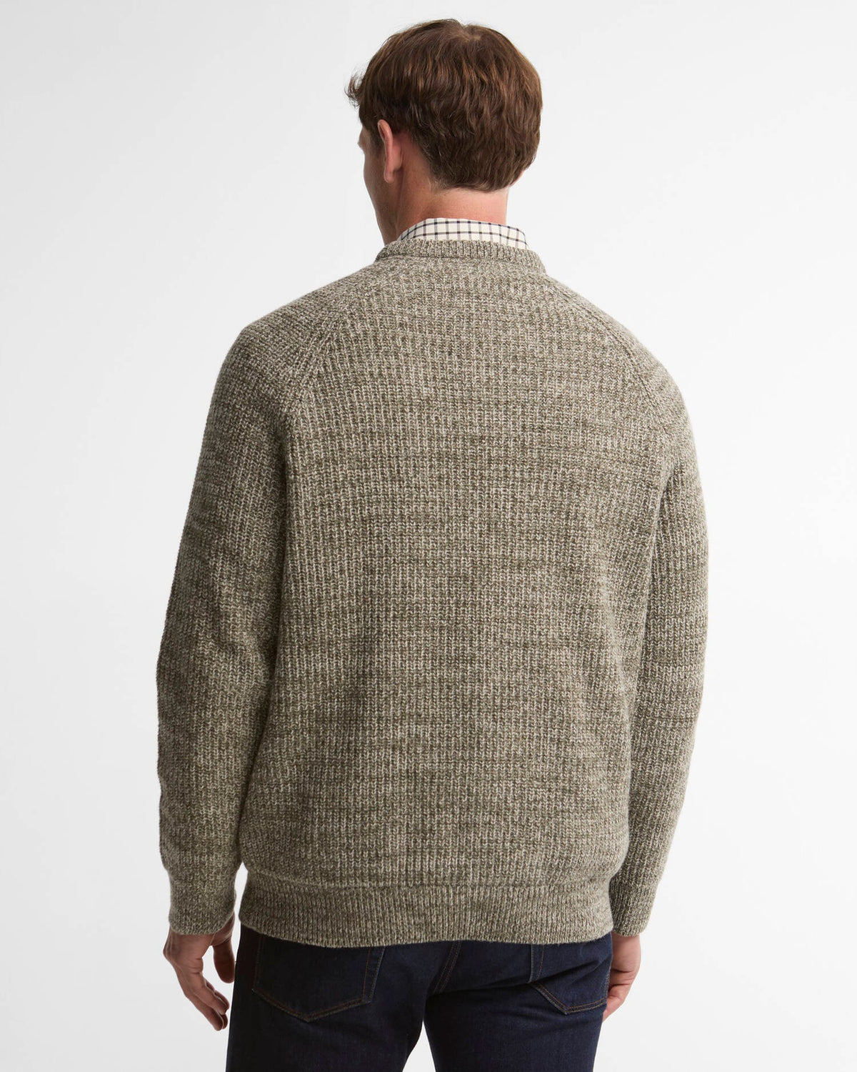 Barbour Horseford Crew Neck Jumper - Shadow Green-Men's Sweaters-Brooklyn-Vancouver-Yaletown-Canada