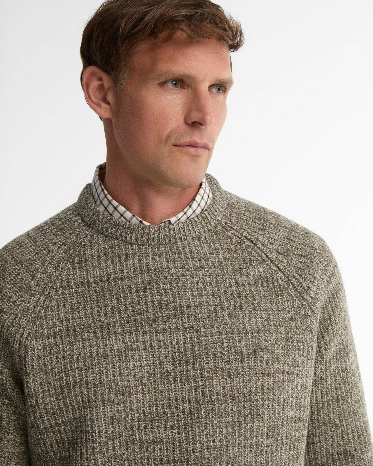 Barbour Horseford Crew Neck Jumper - Shadow Green-Men's Sweaters-Brooklyn-Vancouver-Yaletown-Canada