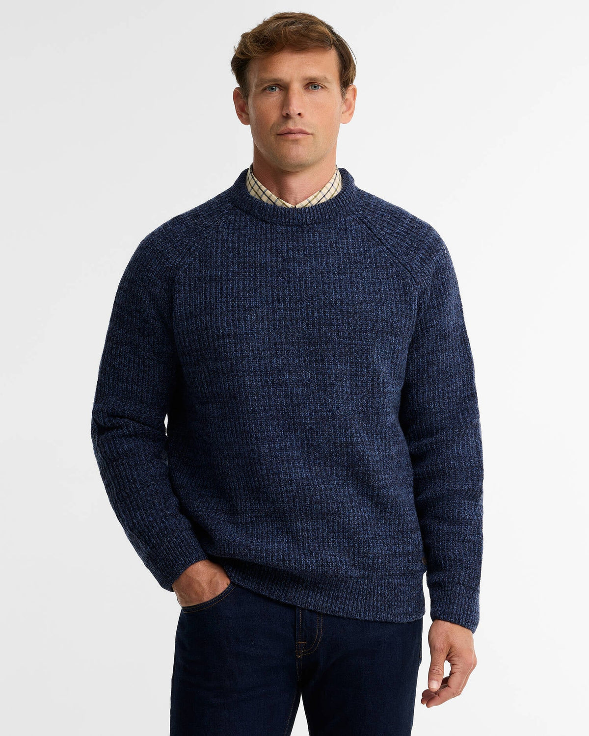 Barbour Horseford Crew Neck Jumper - Navy-Men's Sweaters-Brooklyn-Vancouver-Yaletown-Canada