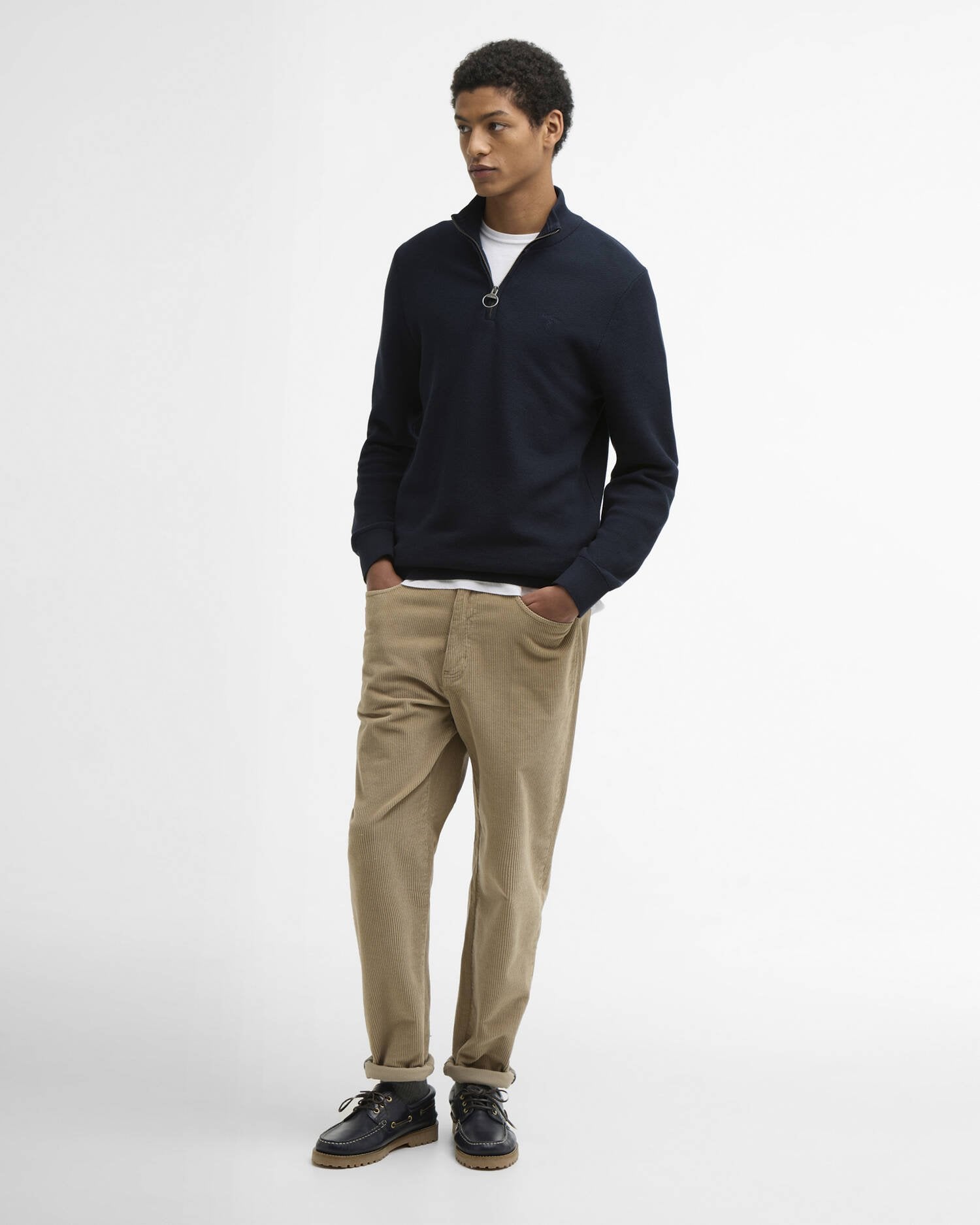Barbour Honeycomb Hz - Navy-Men's Sweaters-Brooklyn-Vancouver-Yaletown-Canada