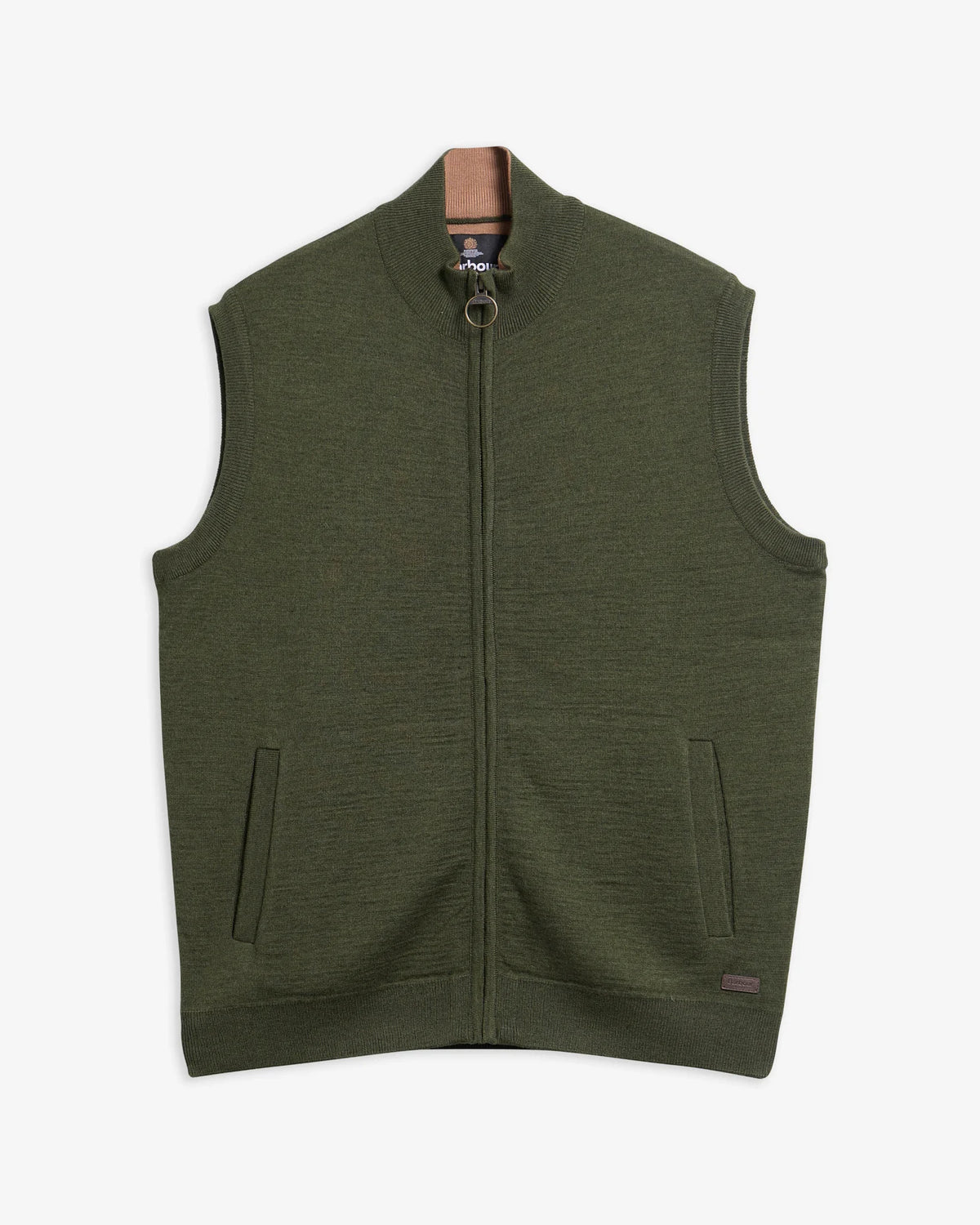 Barbour Marcus Knitted Gilet - Olive-Men's Sweaters-Brooklyn-Vancouver-Yaletown-Canada