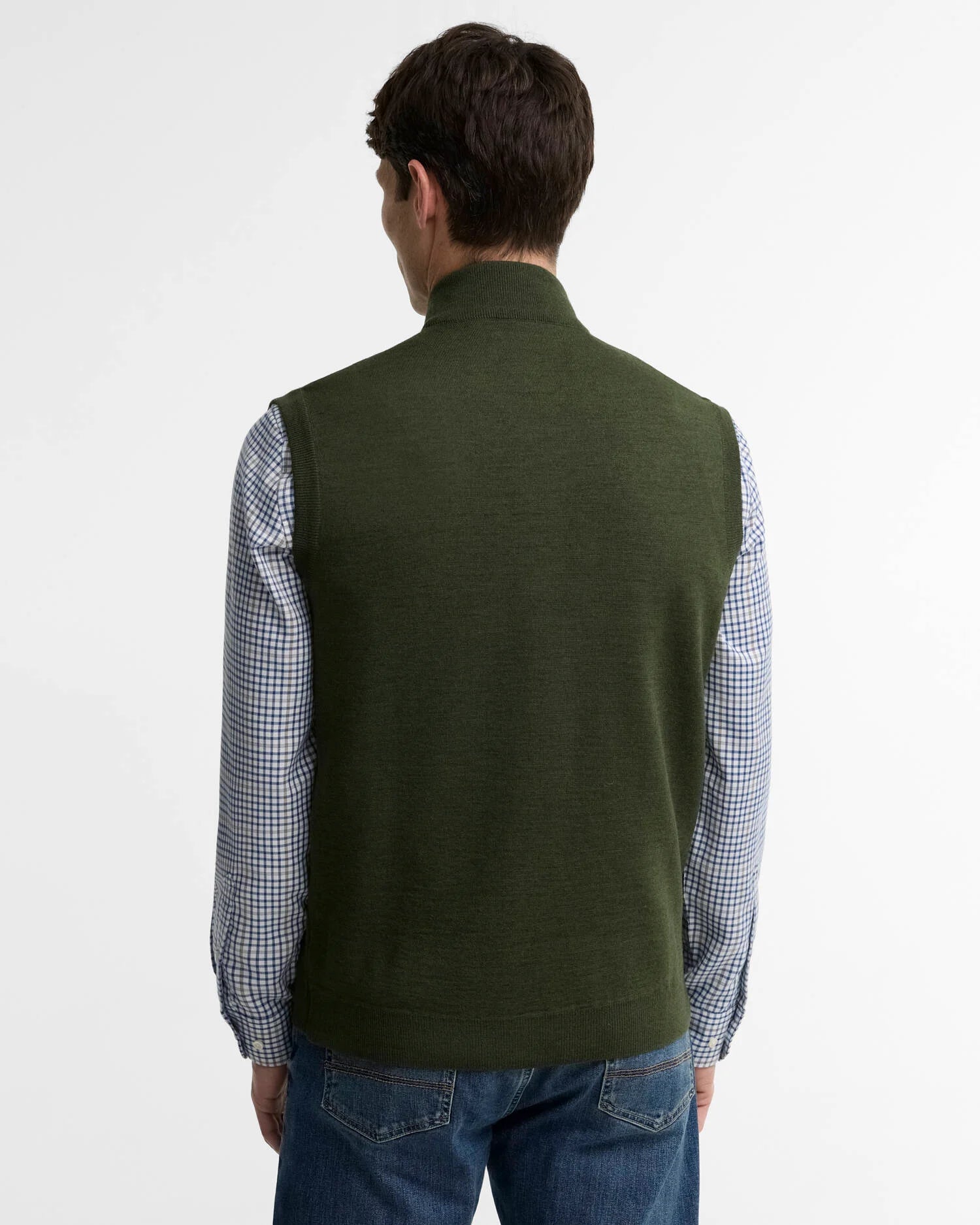 Barbour Marcus Knitted Gilet - Olive-Men's Sweaters-Brooklyn-Vancouver-Yaletown-Canada