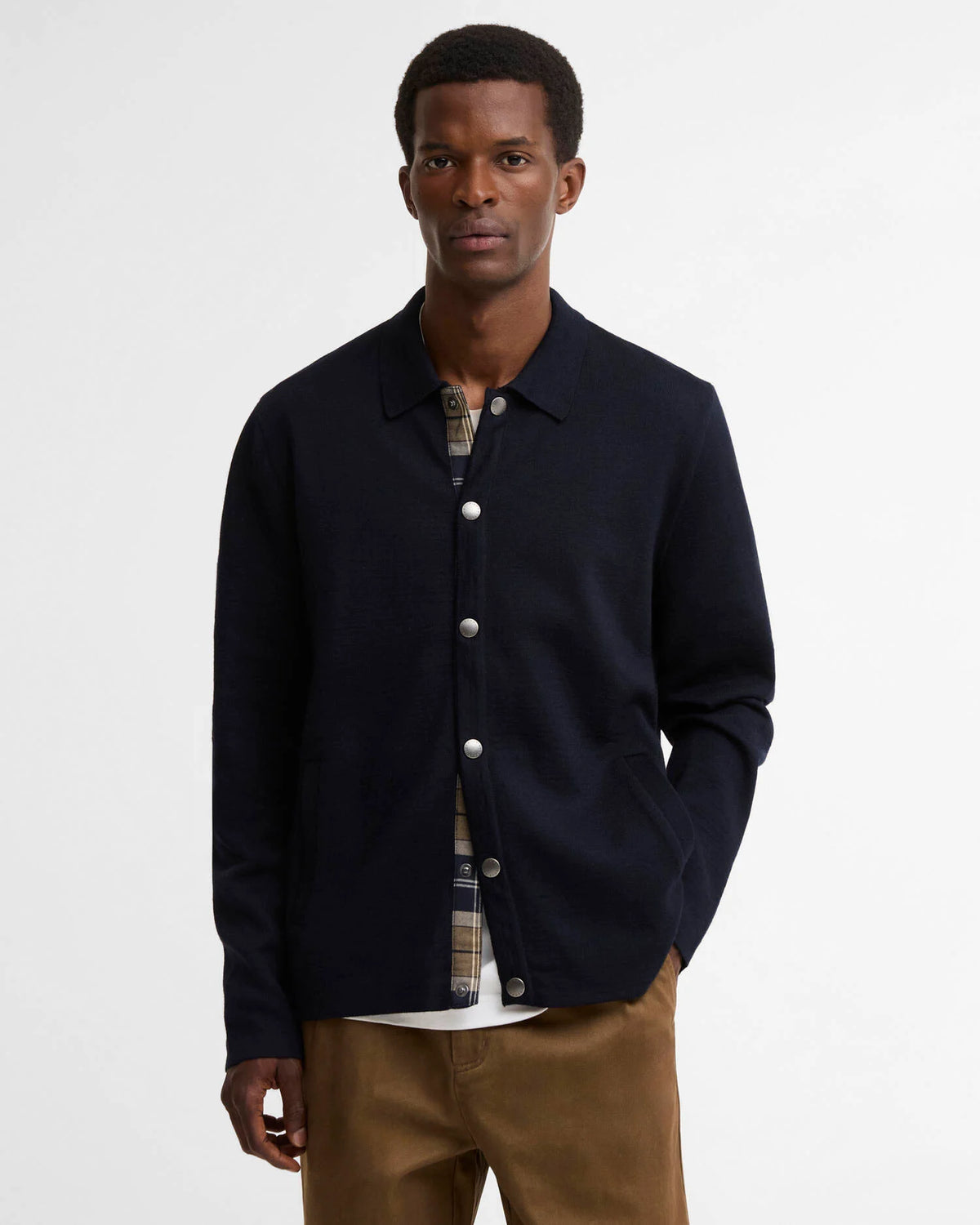 Barbour Florcombe Knitted Cardigan - Navy-Men's Sweaters-Brooklyn-Vancouver-Yaletown-Canada