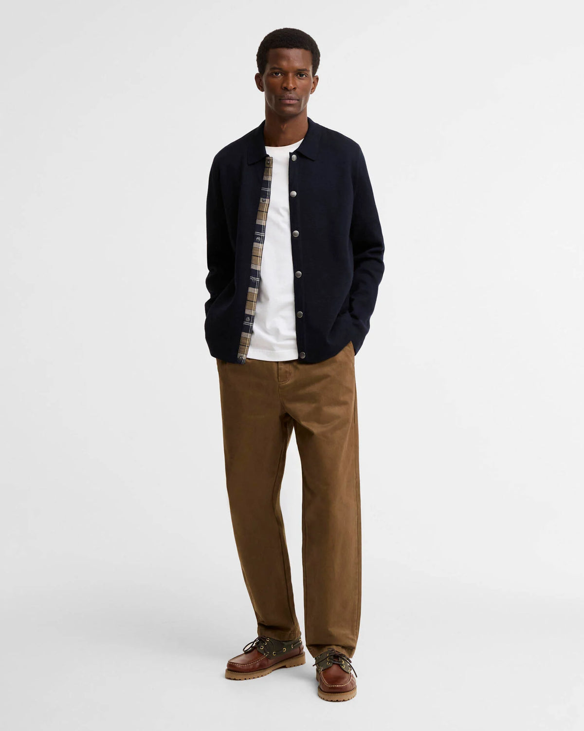 Barbour Florcombe Knitted Cardigan - Navy-Men's Sweaters-Brooklyn-Vancouver-Yaletown-Canada