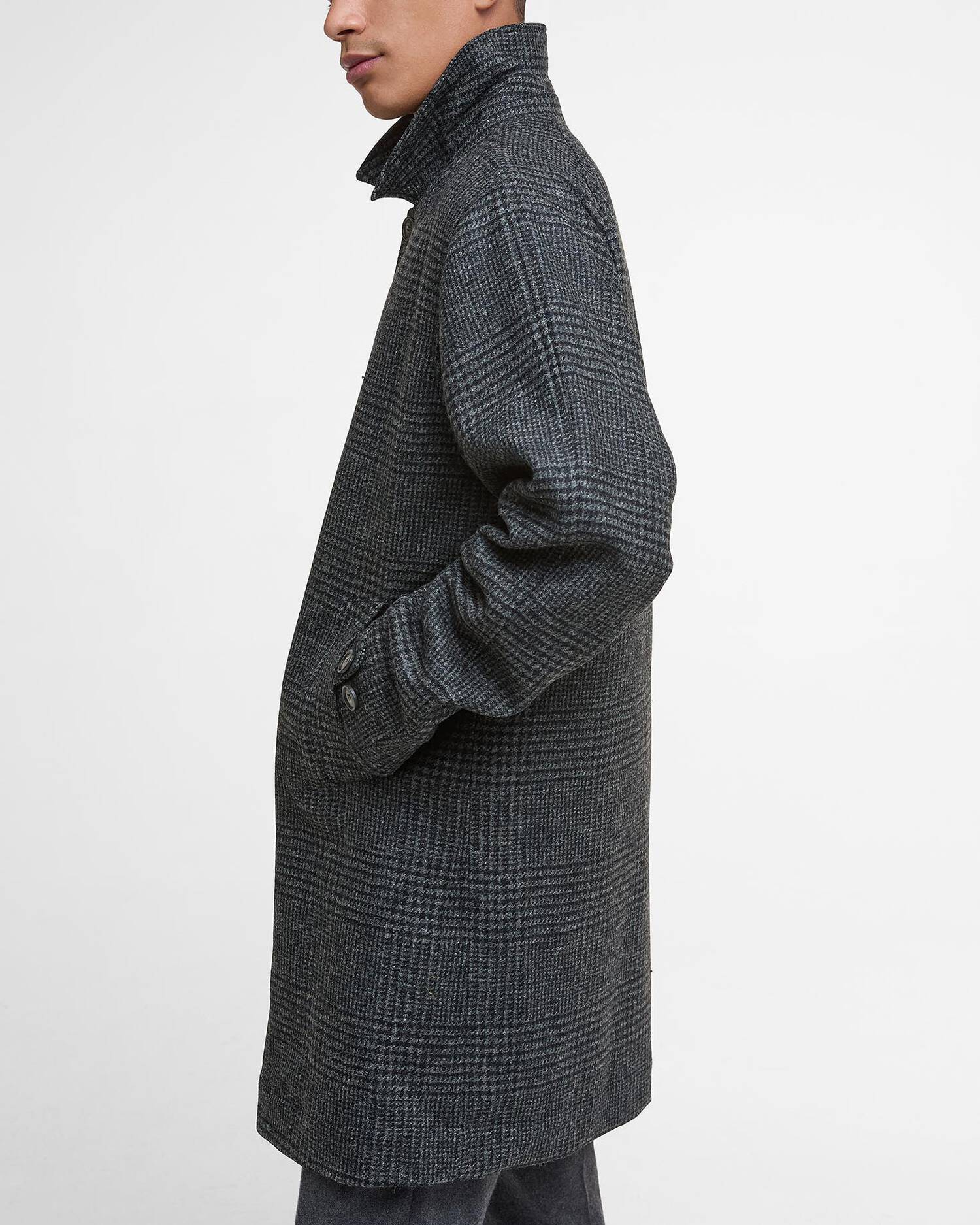 Barbour Lorden Wool Overcoat - Charcoal-Men&#39;s Coats-Brooklyn-Vancouver-Yaletown-Canada