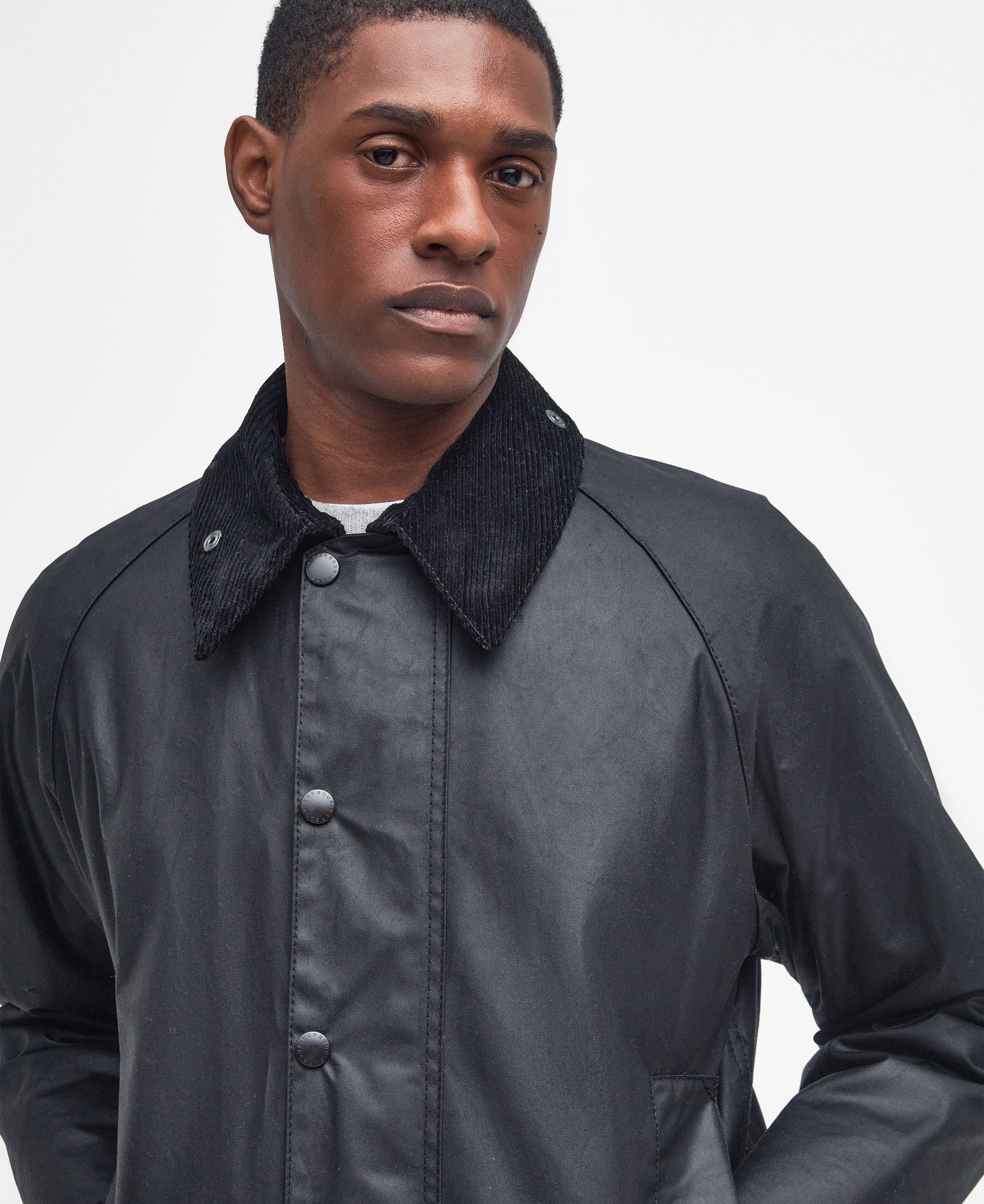 Barbour Beaufort Waxed Jacket - Black. Shop Men's Coats. Premium
