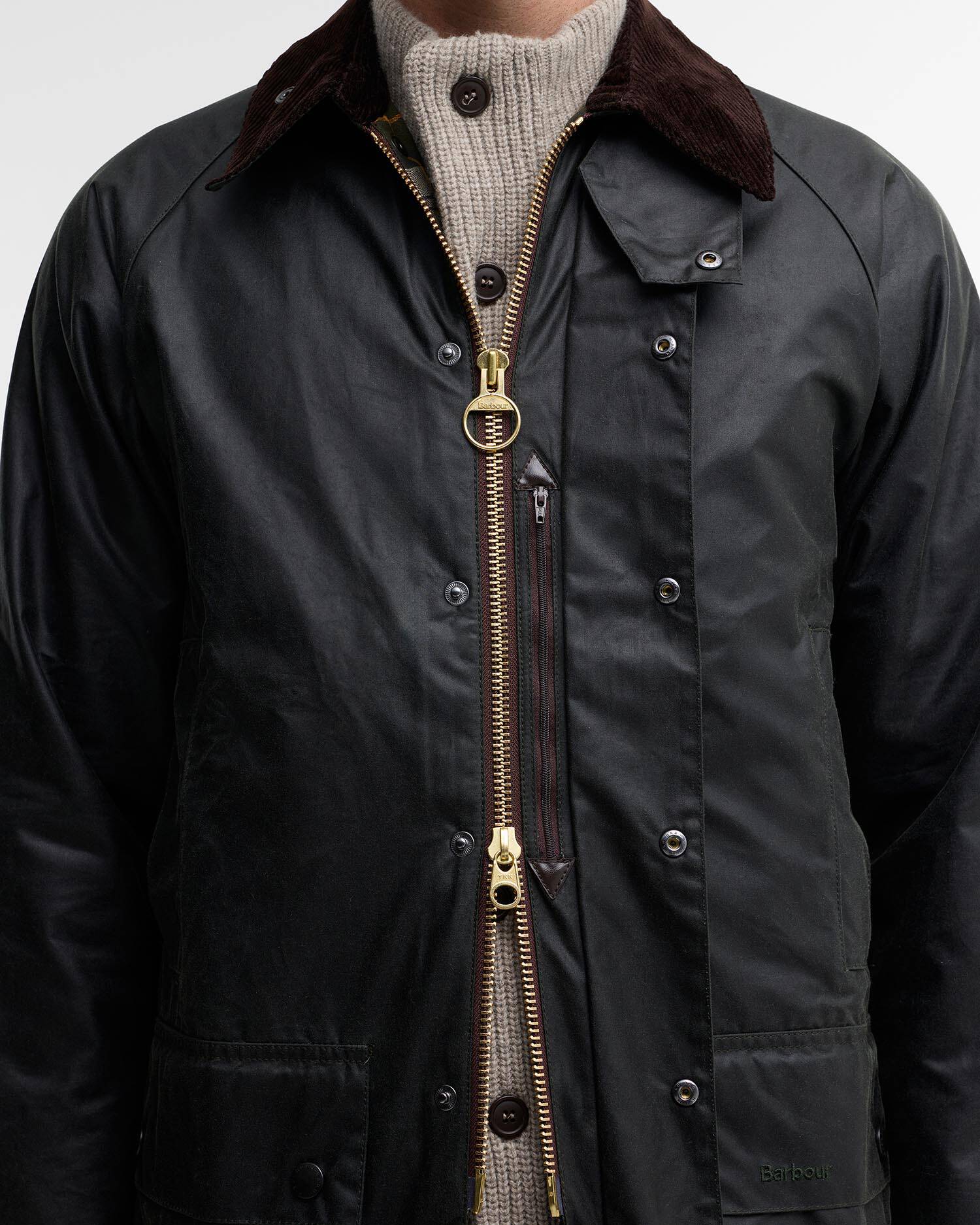 Barbour Beaufort Wax Jacket - Sage-Men's Coats-Brooklyn-Vancouver-Yaletown-Canada