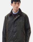 Barbour Os Transport Wax Jacket - Olive-Men's Coats-Brooklyn-Vancouver-Yaletown-Canada