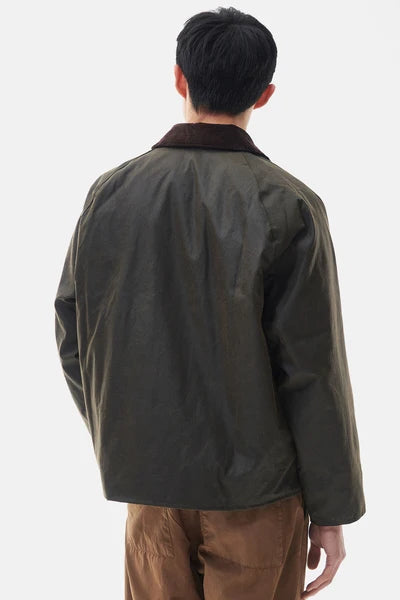 Barbour Os Transport Wax Jacket - Olive-Men's Coats-Brooklyn-Vancouver-Yaletown-Canada