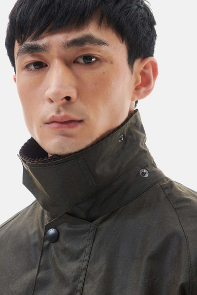 Barbour Os Transport Wax Jacket - Olive-Men's Coats-Brooklyn-Vancouver-Yaletown-Canada