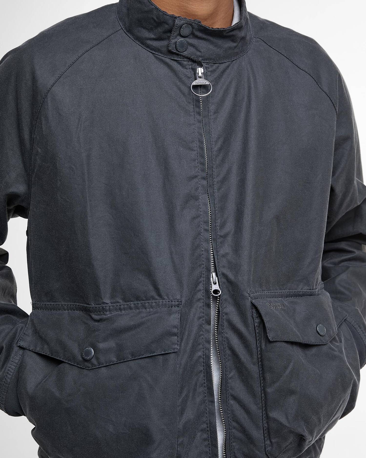 Barbour Modern Royston Wax Jacket - Grey-Men&#39;s Jackets-Brooklyn-Vancouver-Yaletown-Canada