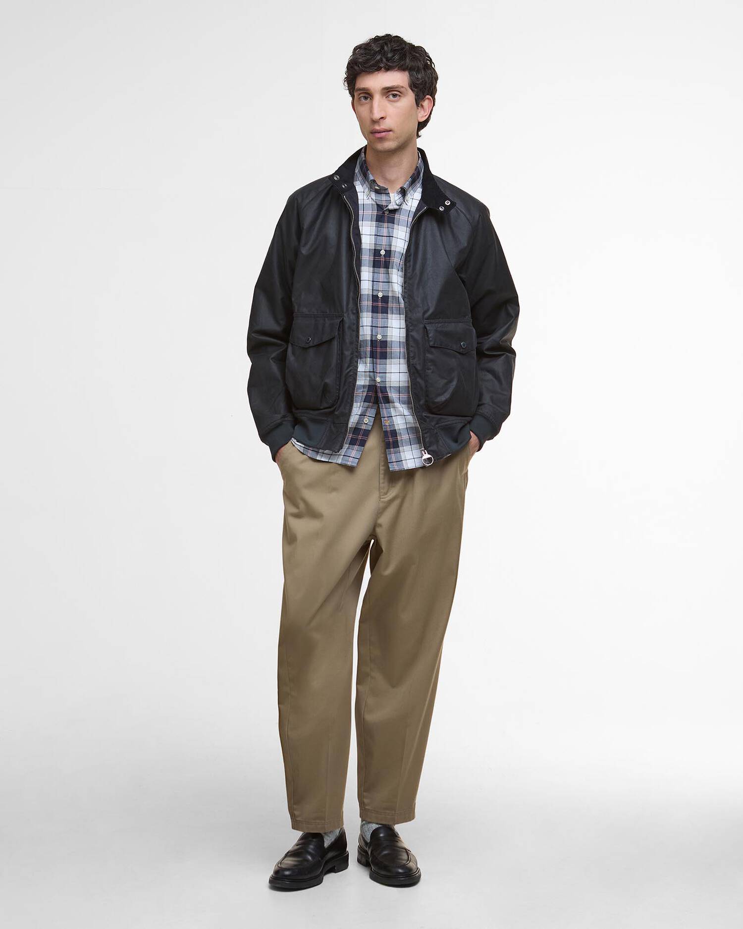 Barbour Modern Royston Wax Jacket - Navy-Men&#39;s Jackets-Brooklyn-Vancouver-Yaletown-Canada