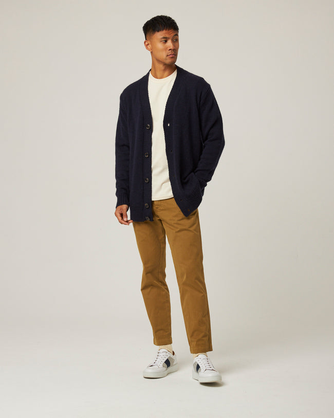 Peregrine Merino Wool Makers Stitch Cardigan Navy-Men&#39;s Sweaters-Brooklyn-Vancouver-Yaletown-Canada