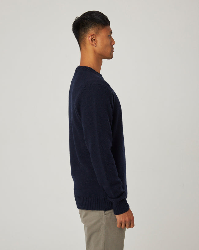 Peregrine Makers Crew Jumper - Navy-Men&#39;s Sweaters-Brooklyn-Vancouver-Yaletown-Canada