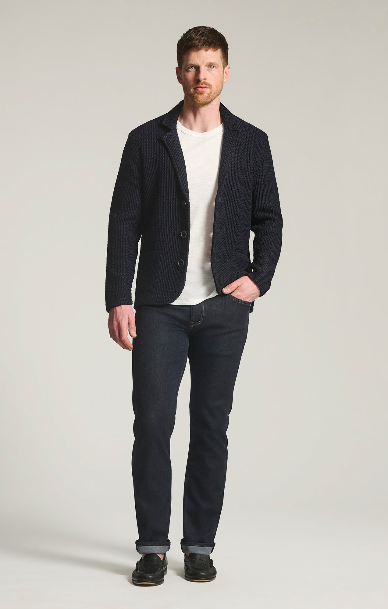 34 Heritage Birch Sweater Blazer Navy-Men's Blazers-Brooklyn-Vancouver-Yaletown-Canada