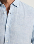 34 Heritage Linen Shirt Blue-Men's Shirts-Brooklyn-Vancouver-Yaletown-Canada