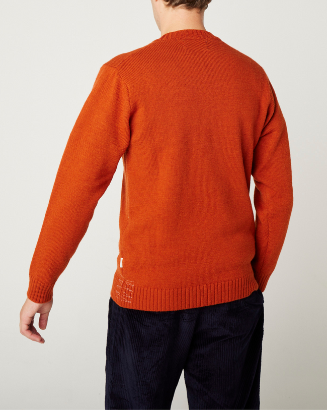 Peregrine Makers Crew Jumper - Orange-Men's Sweaters-Brooklyn-Vancouver-Yaletown-Canada