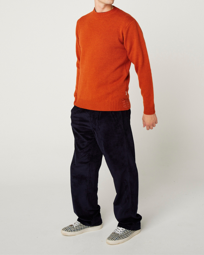 Peregrine Makers Crew Jumper - Orange-Men&#39;s Sweaters-Brooklyn-Vancouver-Yaletown-Canada