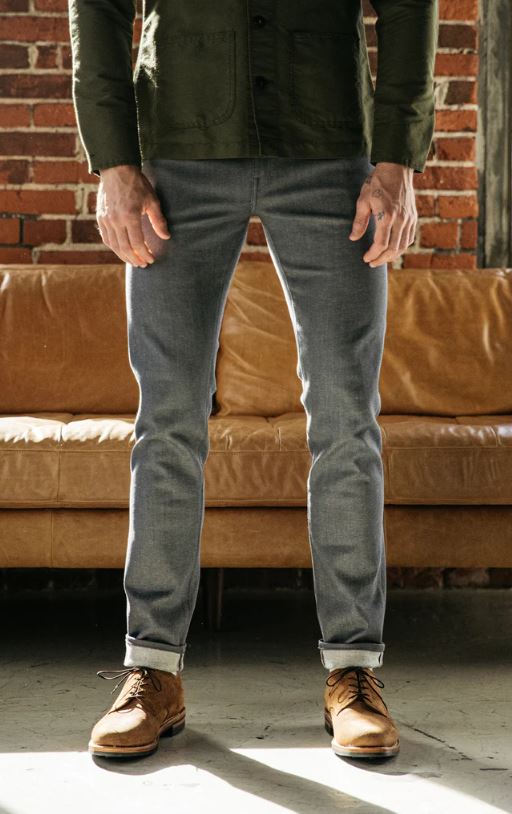 Kato-The Pen Slim 10.5oz Denim-Gray Raw-Men's Denim-Yaletown-Vancouver-Surrey-Canada