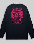 Edwin Long Sleeve Tee - Navy Punk Logo-Men's T-Shirts-Brooklyn-Vancouver-Yaletown-Canada