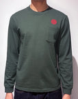Edwin Long Sleeve Tee - Green Rising Sun-Men's T-Shirts-Brooklyn-Vancouver-Yaletown-Canada