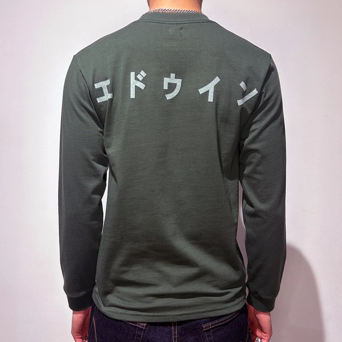 Edwin Long Sleeve Tee - Green Rising Sun-Men's T-Shirts-Brooklyn-Vancouver-Yaletown-Canada