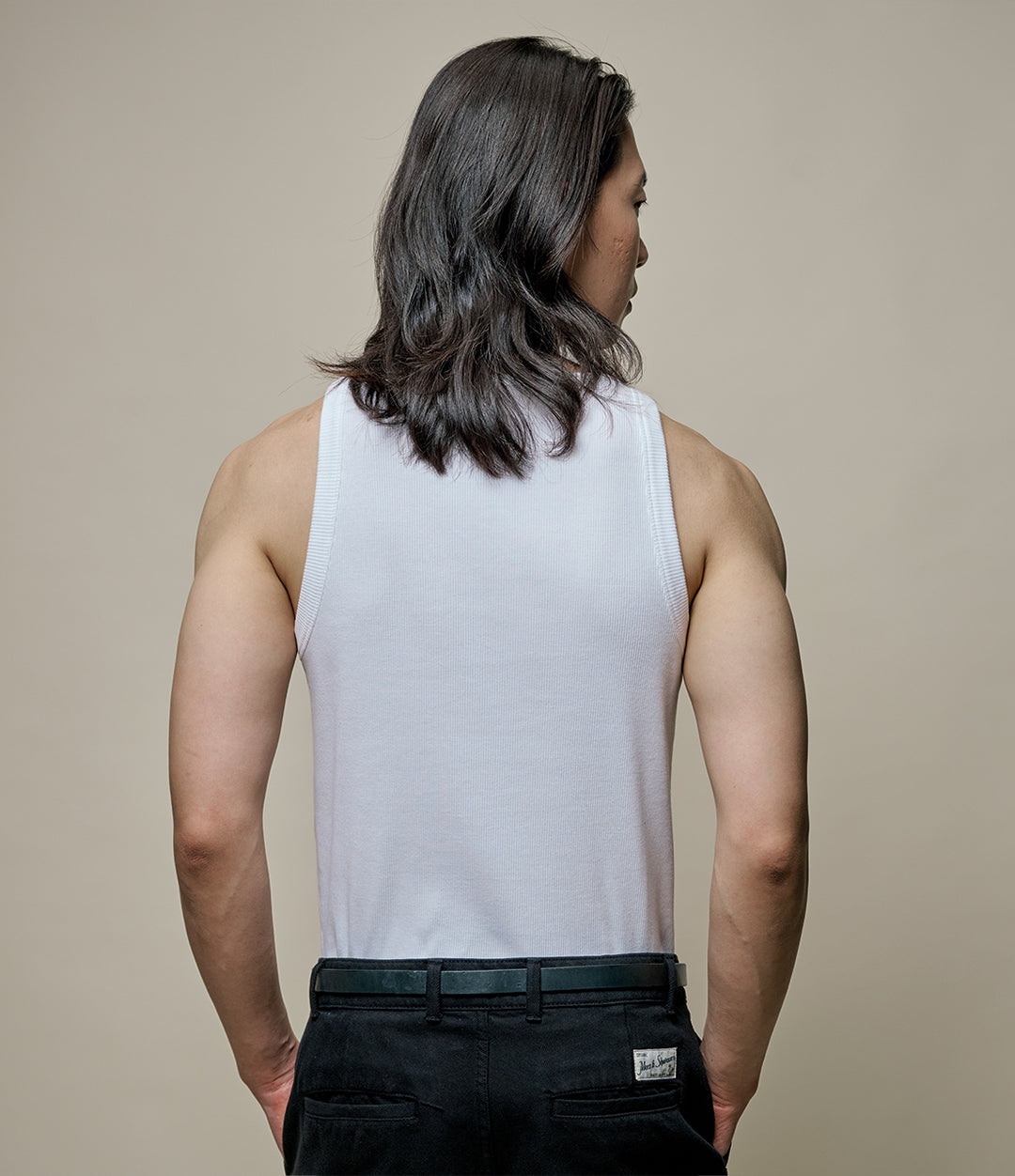 Merz Iconic Ribbed Cotton Tank Top - White-Men's T-Shirts-Brooklyn-Vancouver-Yaletown-Canada