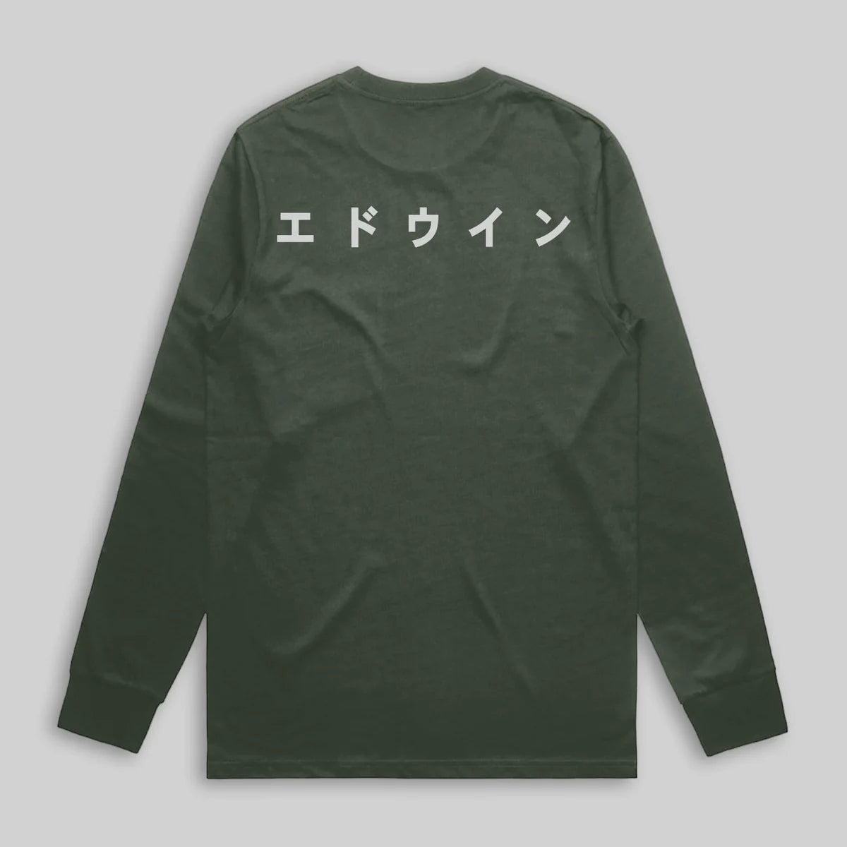Edwin Long Sleeve Tee - Green Rising Sun-Men's T-Shirts-Brooklyn-Vancouver-Yaletown-Canada