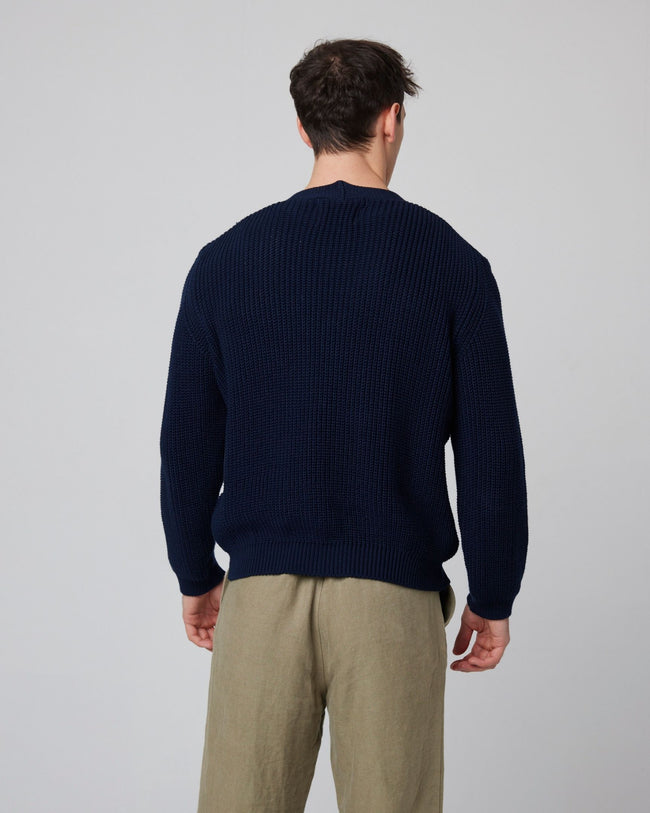 Peregrine River Cardigan - Navy-Men's Sweaters-Brooklyn-Vancouver-Yaletown-Canada