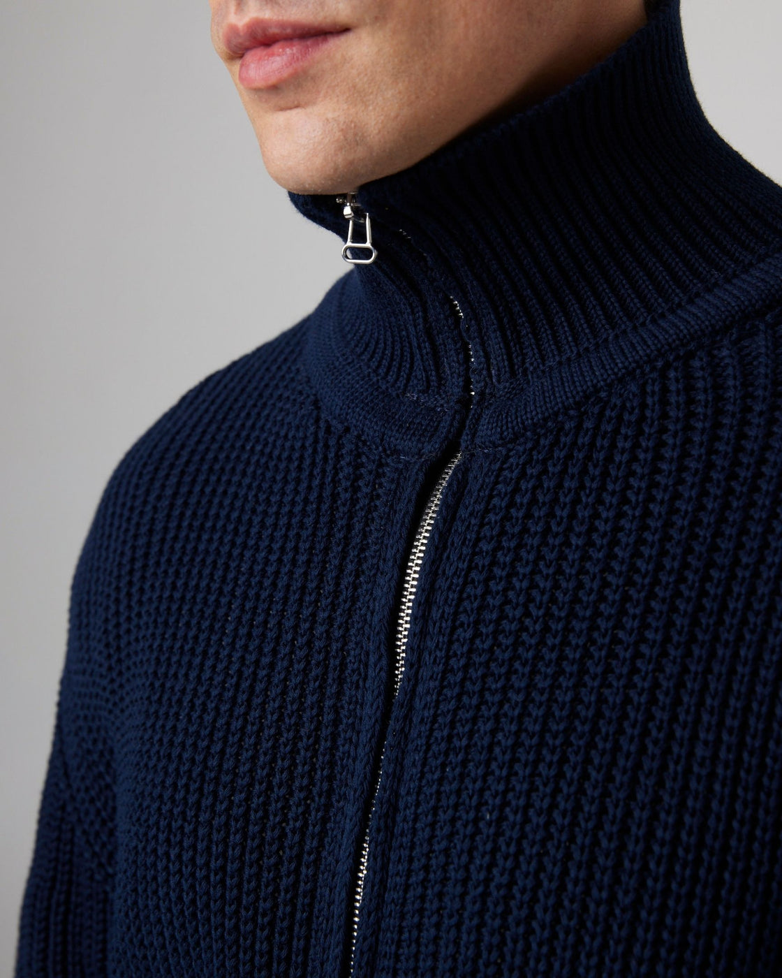 Peregrine River Zip Through Cardigan - Navy-Men's Sweaters-Brooklyn-Vancouver-Yaletown-Canada