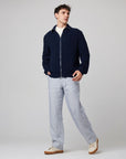 Peregrine River Zip Through Cardigan - Navy-Men's Sweaters-Brooklyn-Vancouver-Yaletown-Canada