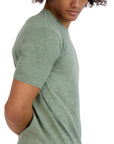 Goodlife Sun Faded Slub Scallop Crew Tee Laurel-Men's T-Shirts-Yaletown-Vancouver-Surrey-Canada