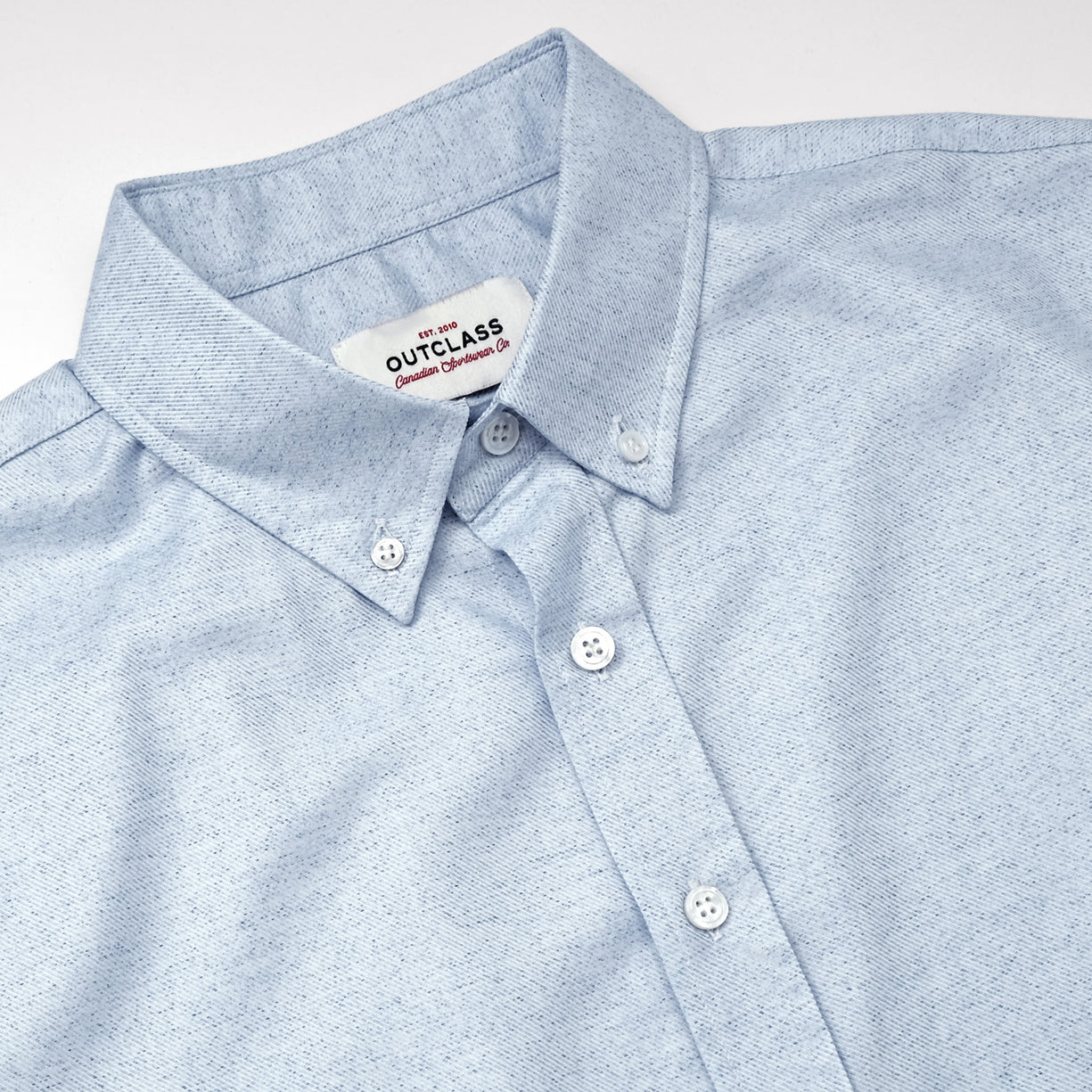 Outclass L/S Classic Shirt - Sky Heather-Men's Shirts-Brooklyn-Vancouver-Yaletown-Canada