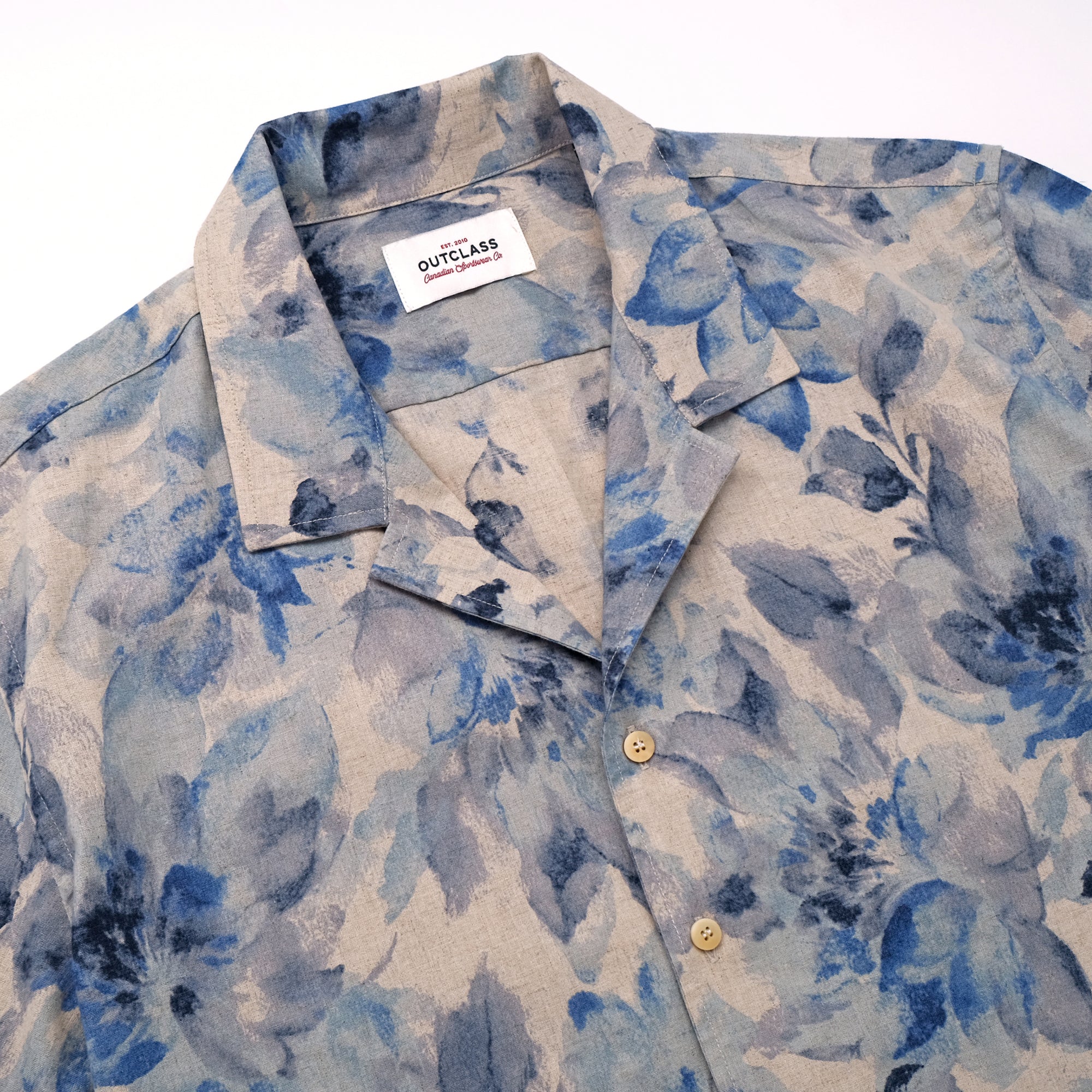 Outclass S/S Havana Shirt - Indigo Bloom-Men's Shirts-Brooklyn-Vancouver-Yaletown-Canada
