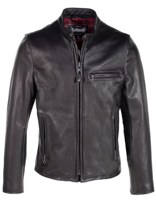 Schott CORE Cowhide Perfecto Cafe Leather Jacket-Men&#39;s Leather Jackets-Yaletown-Vancouver-Surrey-Canada