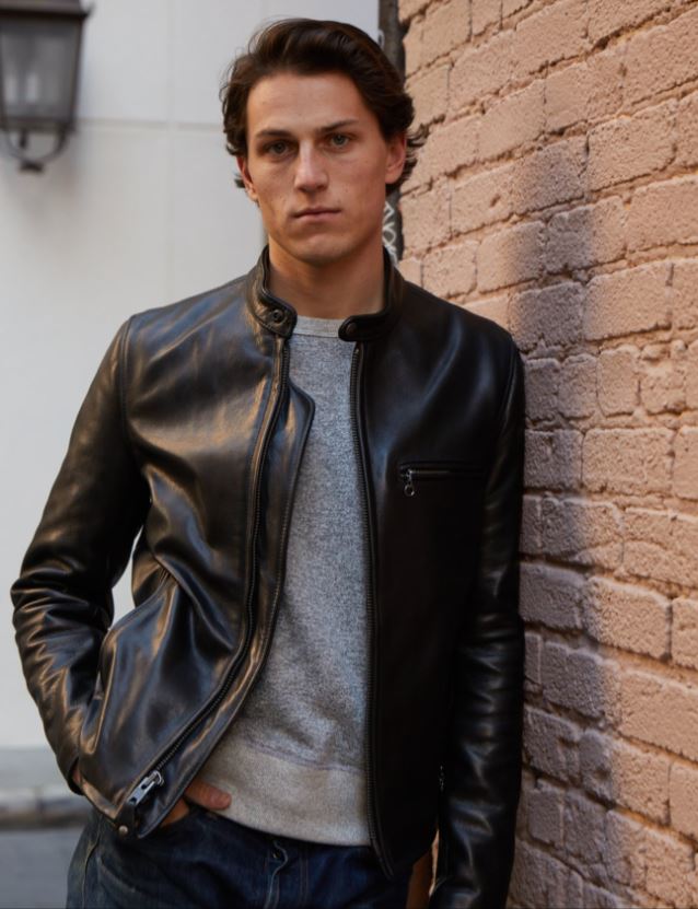 Schott CORE Cowhide Perfecto Cafe Leather Jacket-Men's Leather Jackets-Yaletown-Vancouver-Surrey-Canada